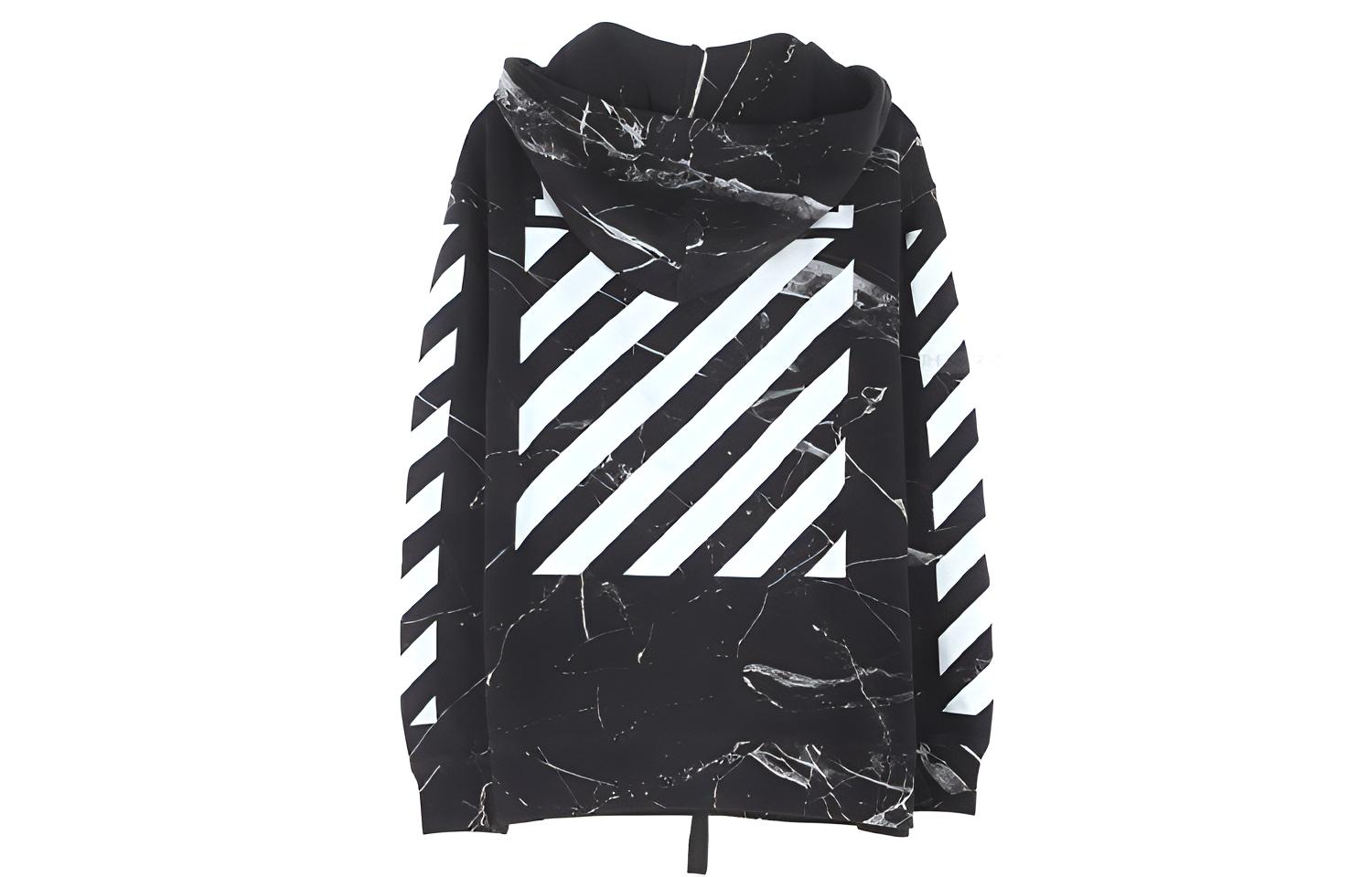 Off-White Black Graphic Print Pullover Sweatshirt OMBB004S160940139988