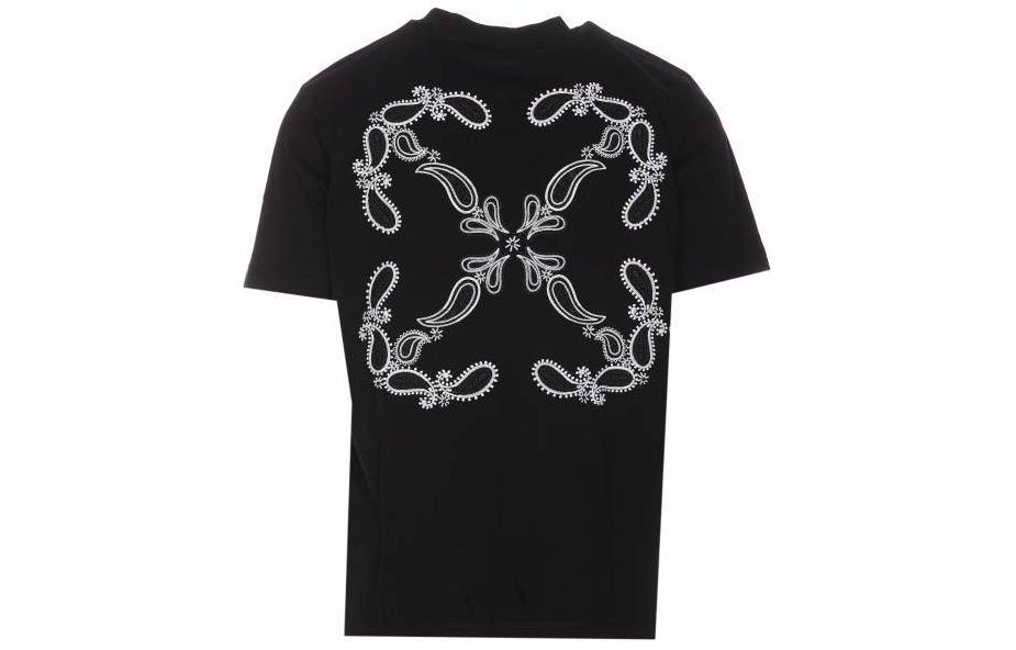 OFF-WHITE Black Letter Print Crewneck T-Shirt Regular Fit  Tee OMAA027S24JER0011001 圖 3