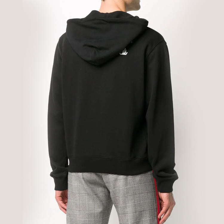 OFF-WHITE Black Logo Print Pullover Hoodie OMBB034E20FLE0021001 圖 4