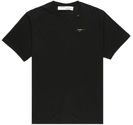 オフホワイト ブラック ルーズフィット イエロー ブラッシュアロー スプラット Tシャツ OMAA038F191850101060 Lookbook オフホワイト ブラック ルーズフィット イエロー ブラッシュアロー スプラット Tシャツ OMAA038F191850101060