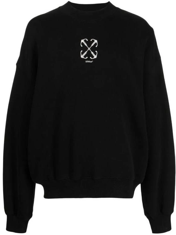 off-white-black-plain-crewneck-pullover-sweatshirt-regular-fit-men-s-long-sleeve-omba-070-f23-fle-0111001