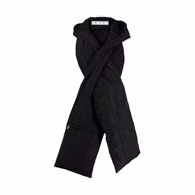 OFF-WHITE Black Polyester Scarf/Neck Warmer OMMA021F21FAB0011010