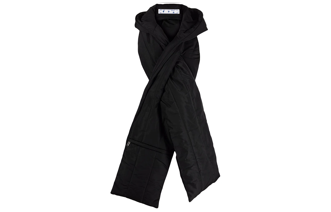 Order OFF-WHITE Black Polyester Scarf/Neck Warmer OMMA021F21FAB0011010