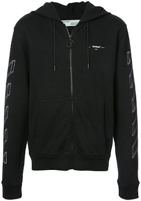 OFF-WHITE ブラック プリント フーディー レギュラーフィット スウェットシャツ OMBB033E181920021001 Order OFF-WHITE ブラック プリント フーディー レギュラーフィット スウェットシャツ OMBB033E181920021001