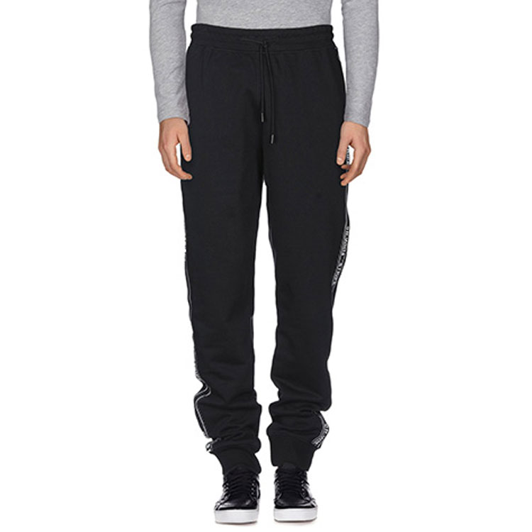 Details for OFF-WHITE 黑色侧条纹字母印花运动裤 OMCH008E18A200011000