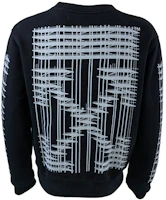 OFF-WHITE Black Speed Bump Print Logo Sweatshirt OMBA025E19E300041091 OFF-WHITE Black Speed Bump Print Logo Sweatshirt OMBA025E19E300041091