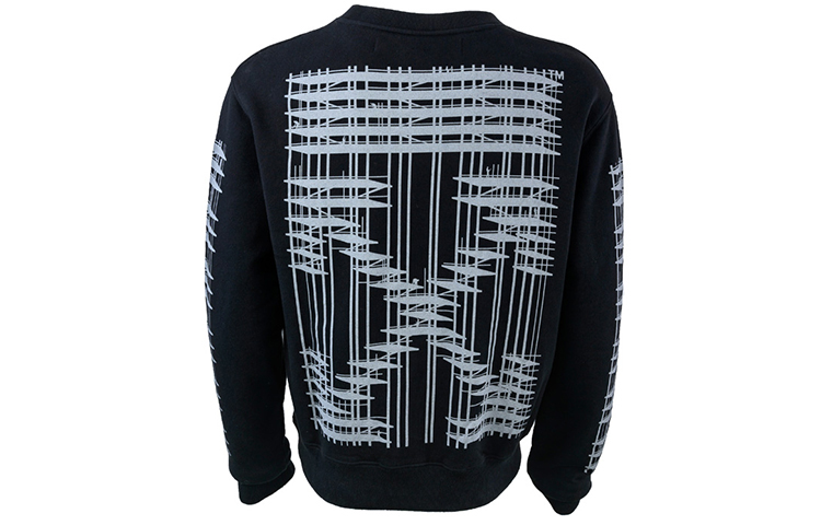 Order Sudadera Negra OFF-WHITE con Logo y Diseño Speed Bump. OMBA025E19E300041091