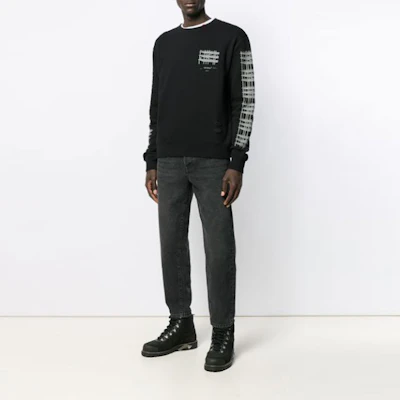 Sudadera Negra OFF-WHITE con Logo y Diseño Speed Bump. OMBA025E19E300041091 Shop Sudadera Negra OFF-WHITE con Logo y Diseño Speed Bump. OMBA025E19E300041091