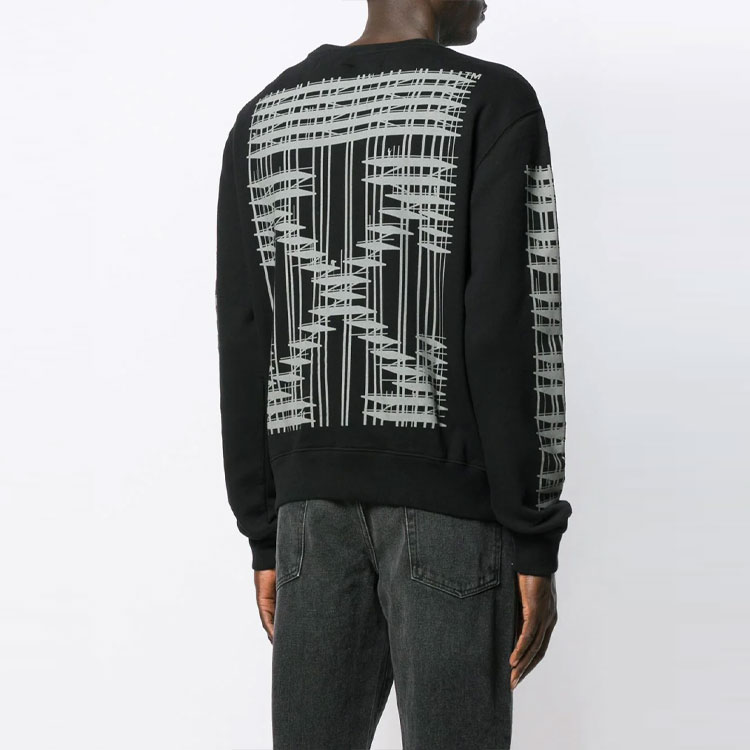 Details for Sudadera Negra OFF-WHITE con Logo y Diseño Speed Bump. OMBA025E19E300041091