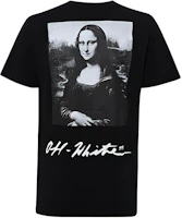 OFF-WHITE Black T-Shirt with Mona Lisa Print OMAA038S191850051020 OFF-WHITE Black T-Shirt with Mona Lisa Print OMAA038S191850051020