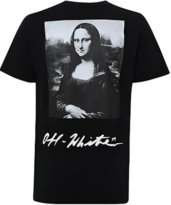 OFF-WHITE Black T-Shirt with Mona Lisa Print OMAA038S191850051020 Buy OFF-WHITE Black T-Shirt with Mona Lisa Print OMAA038S191850051020