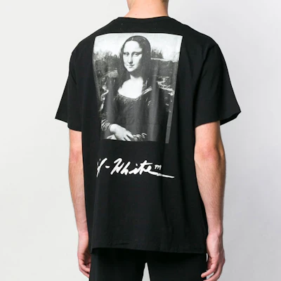 OFF-WHITE Black T-Shirt with Mona Lisa Print OMAA038S191850051020 Purchase OFF-WHITE Black T-Shirt with Mona Lisa Print OMAA038S191850051020