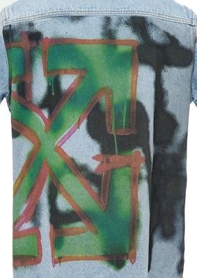Off-White Bleached Denim Shirt Bleach/Multicolor Lookbook Off-White Bleached Denim Shirt Bleach/Multicolor
