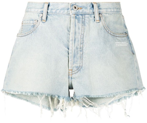 Off-White Bleached Denim Shorts Bleach Buy Off-White Bleached Denim Shorts Bleach