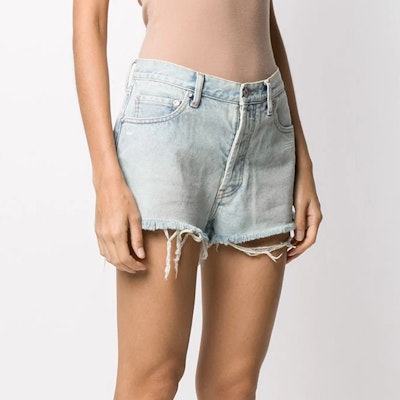 Off-White Bleached Denim Shorts Bleach Lookbook Off-White Bleached Denim Shorts Bleach