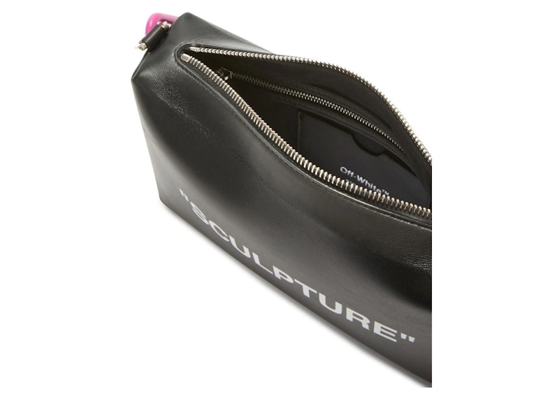 Lookbook Bolso de mano OFF-WHITE Block Pouch Quote Negro