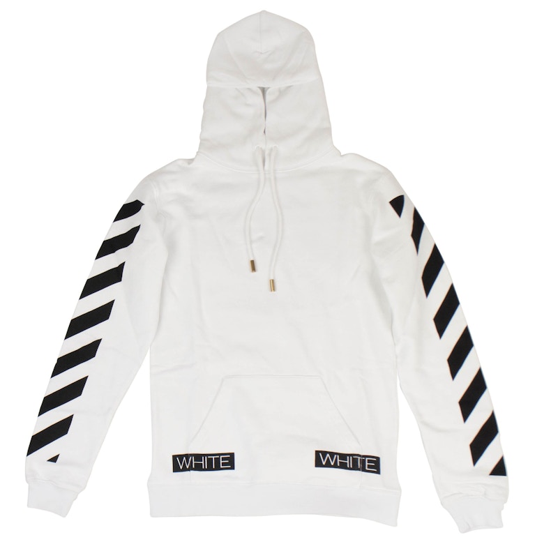 Buy Off-White Hoodie Kerah Biru Putih