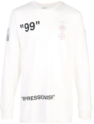 Off-White Kaos Lengan Panjang Cetak Perahu Putih/Multicolor Buy Off-White Kaos Lengan Panjang Cetak Perahu Putih/Multicolor