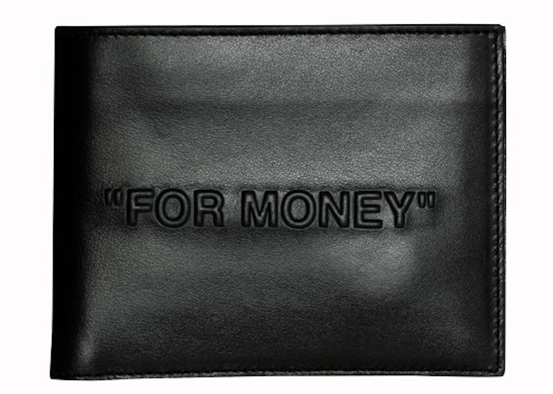 Buy Dompet OFF-WHITE Bold Quote "FOR MONEY" Hitam