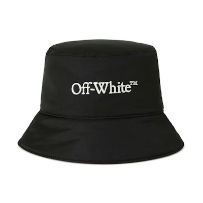 Off-White Bookish Embroidered-Logo Bucket Hat Black/White