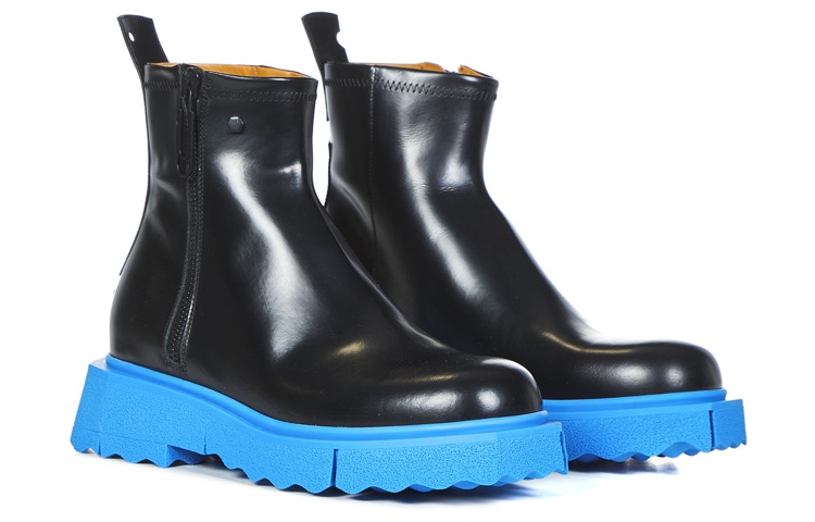 Order Boot Off-White 'Hitam Biru' OMID004F22LEA0011045