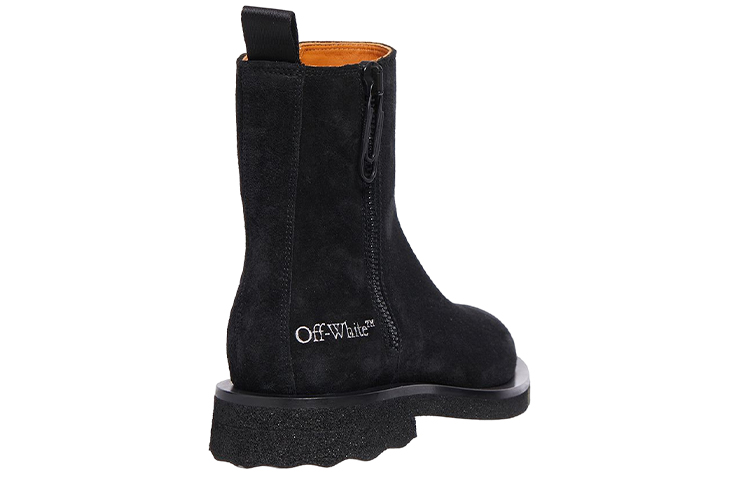 Shop Off-White Boots 'Black Zip' BOMID011S22LEA0011063