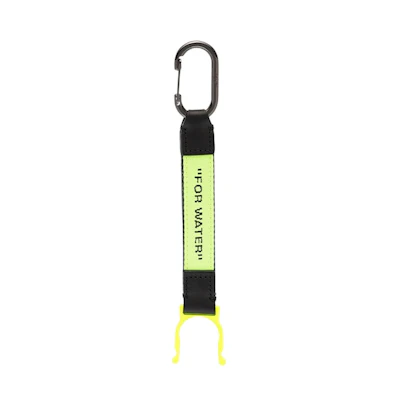 Off-White Bottle Holder Keyring Black/Fluo Yellow