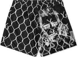 Off-White Broken Fence Swim Shorts Black/White Off-White Broken Fence Swim Shorts Black/White