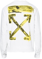 OFF-WHITE Brush Stroke Arrow Graphic Sweatshirt White OMBA025F19E300100160 OFF-WHITE Brush Stroke Arrow Graphic Sweatshirt White OMBA025F19E300100160
