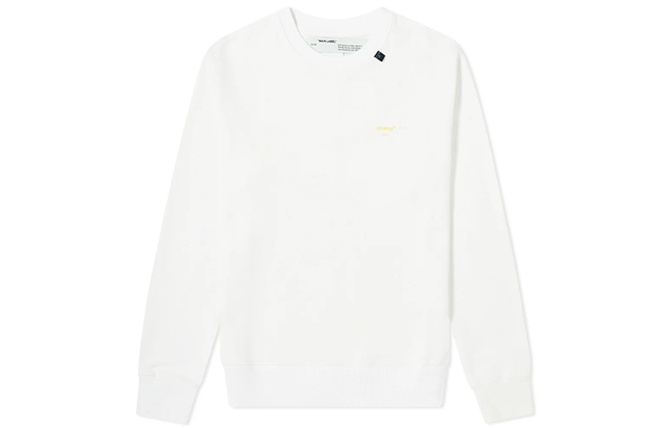 Lookbook 오프화이트 브러시 스트로크 화살표 그래픽 스웨트셔츠 화이트 OMBA025F19E300100160