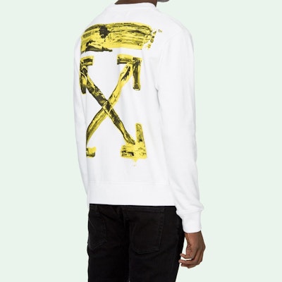 오프화이트 브러시 스트로크 화살표 그래픽 스웨트셔츠 화이트 OMBA025F19E300100160 Purchase 오프화이트 브러시 스트로크 화살표 그래픽 스웨트셔츠 화이트 OMBA025F19E300100160