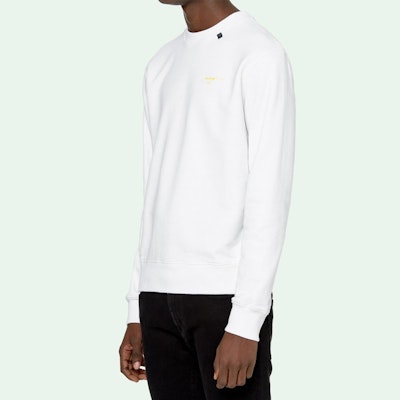 오프화이트 브러시 스트로크 화살표 그래픽 스웨트셔츠 화이트 OMBA025F19E300100160 Sizing 오프화이트 브러시 스트로크 화살표 그래픽 스웨트셔츠 화이트 OMBA025F19E300100160