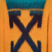 橘色/多色 Off-White 刷毛箭頭羊毛拉鍊連帽外套 Order 橘色/多色 Off-White 刷毛箭頭羊毛拉鍊連帽外套