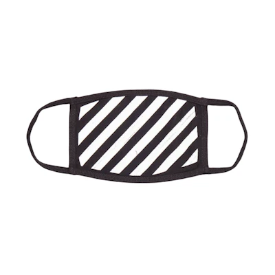 Off-White Brushed Diag Face Mask Black/White