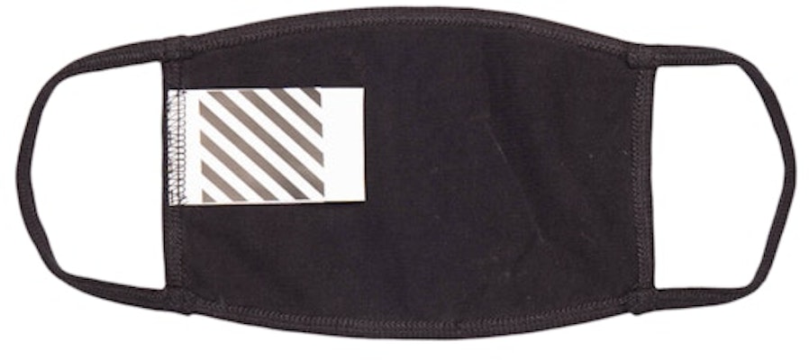 Off-White Brushed Diag Face Mask Black/White Lookbook Off-White Brushed Diag Face Mask Black/White