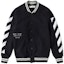 Buy Off-White Brushed Diagonal Varsity Jacket Black/White