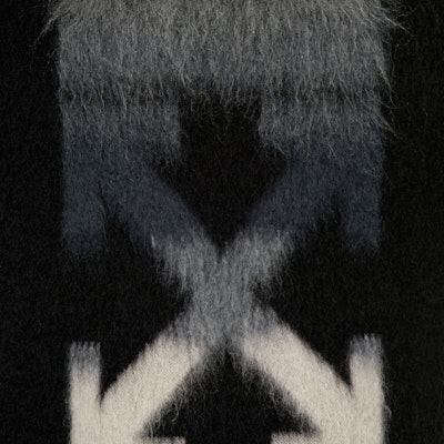 Off-White Brushed Mohair Diag Arrows Knit Sweater Black Order Off-White Brushed Mohair Diag Arrows Knit Sweater Black