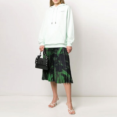 Off-White Brushstroke Plisse Skirt Black/Green Shop Off-White Brushstroke Plisse Skirt Black/Green