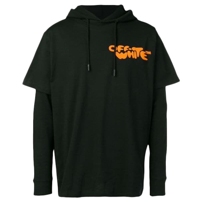 Buy Hoodie Logo Bubble Off-White Hitam/Oranye