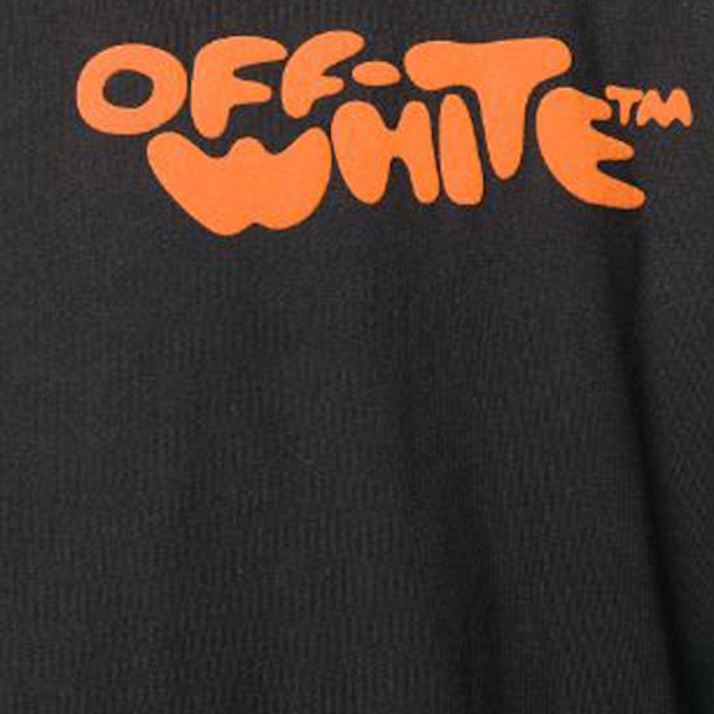 Order Hoodie Logo Bubble Off-White Hitam/Oranye