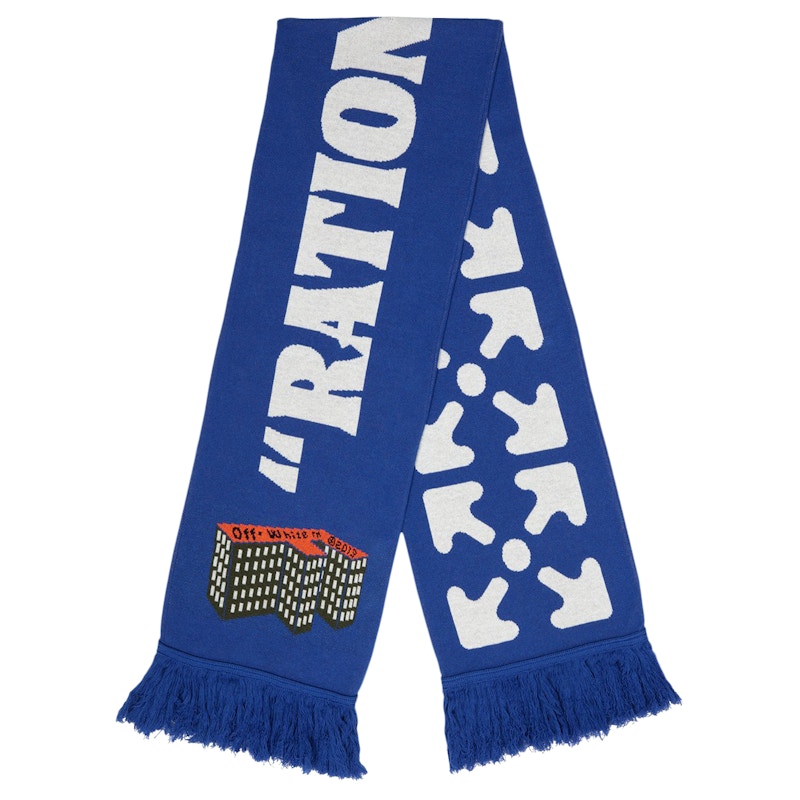 Buy オフホワイト ビルディングスカーフ 青/白
