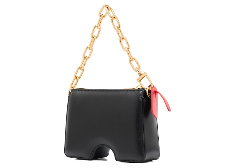 Order Beg Tangan Kulit Mini OFF-WHITE Burrow 15 Hitam