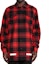 Shop OFF-WHITE C/O VIRGIL Kemeja Kotak-Kotak Hitam Merah Unisex AU8002-13-P02