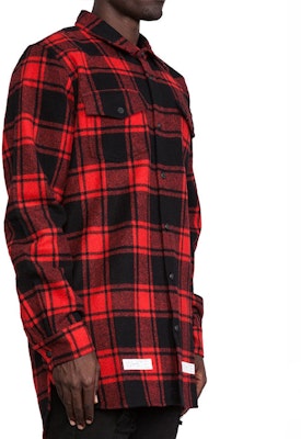 OFF-WHITE C/O VIRGIL Kemeja Kotak-Kotak Hitam Merah Unisex AU8002-13-P02 Purchase OFF-WHITE C/O VIRGIL Kemeja Kotak-Kotak Hitam Merah Unisex AU8002-13-P02