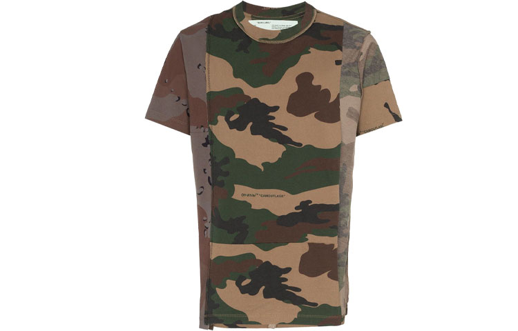 Order 오프 화이트 카모 코튼 반팔 티셔츠 OMAA056F181850429901