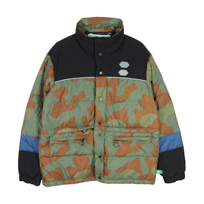 Off-White Camo Down Fill Puffer Jacket Green