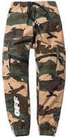 Off-White Camo Parachute Cargo Pants Green Off-White Camo Parachute Cargo Pants Green
