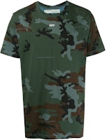 Off-White Camouflage Incompiuto T-Shirt Green/White Off-White Camouflage Incompiuto T-Shirt Green/White