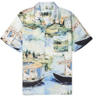 Off-White Camp Collar Lake Print Shirt Multicolor Off-White Camp Collar Lake Print Shirt Multicolor