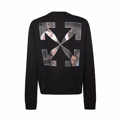 OFF-WHITE Caravaggio Angel Printed Pullover Sweatshirt Black Men OMBA025E20FLE0051010